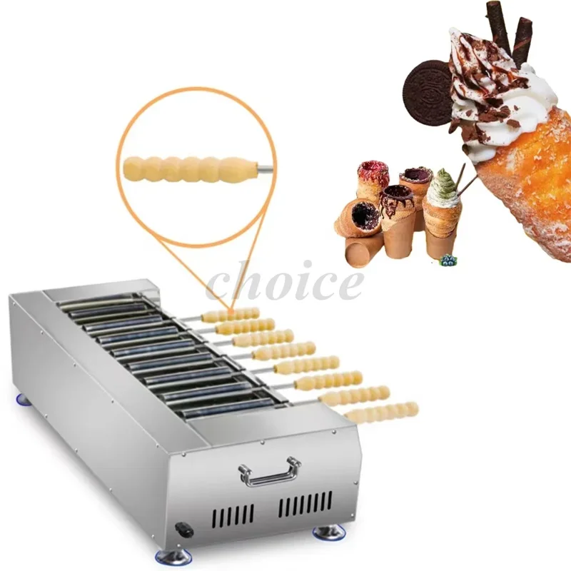 Commercial Bakery Equipment Automatic Electric Stainless Steel Bread Rolls Making Machinery Waffle Cone Maker Ice Cream Machine