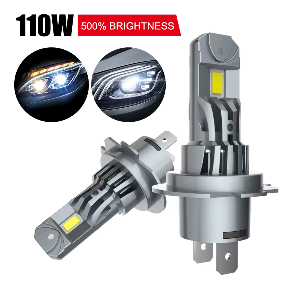 

LED Headlight Bulb 60000LM 110W H7/H1/H4 Bulbs LED Head Lamp High Power H11 3580 CSP Chips Mini Size Fan Car Light Fog Lamp