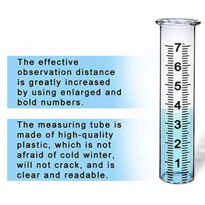 

Y42A-2Pcs Rain Gauge Tube, 7Inch Plastic Rain Gauge Replacement Tube For Yard Garden Outdoor Home,Easy To Read,Clear Easy To Use