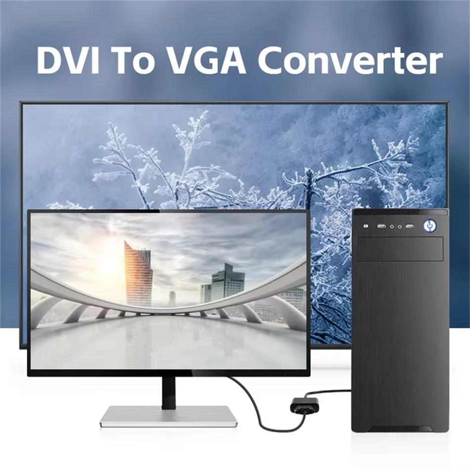 

Full HD 1080P DVI to VGA Adapter DVI-D Male to VGA Female Adapter 24+1 25 Pin to 15Pin Cable Converter for PC Computer Monitor