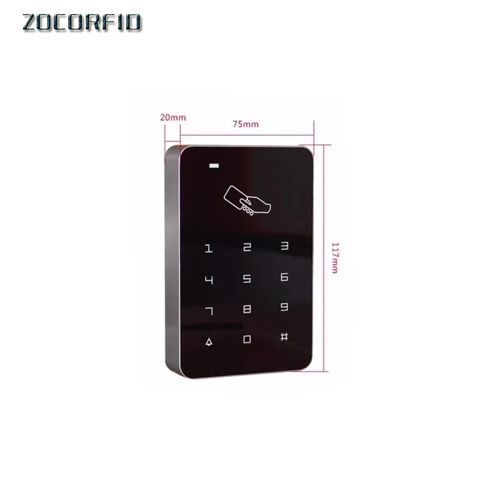 DC-12V Touch keyboard blue led key RFID 125KHZ EM cards+ password access controller +10 keycards