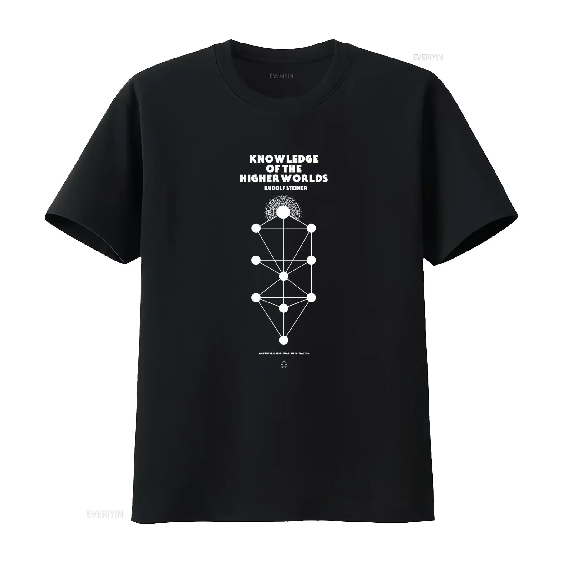 Gothic Occult Kabbalah Tree of Life Higher Knowledge Print Casual Streetwear T Shirt vintage Washed Stretched fashion