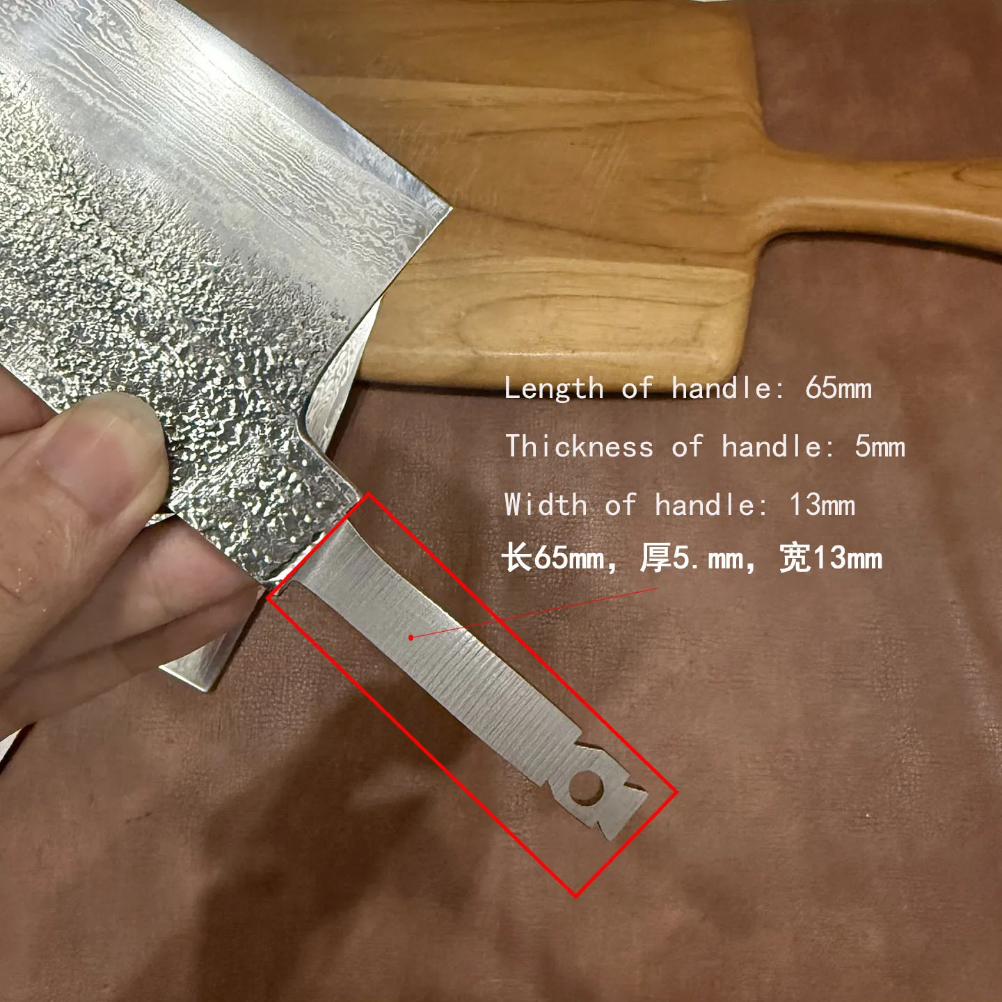 8.3 Inch Deba Knife Double-edged Blade Handmade Damascus Powder Steel Core Slicing Cleaver Western Kitchen Knife Without Handle