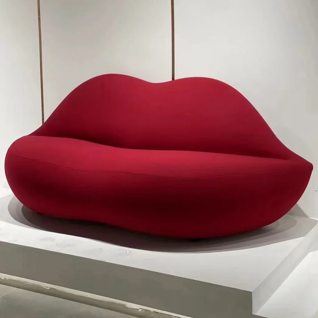 Modern furniture living room sofa sofa sofa Hot red lips sexy red kiss shaped sofa