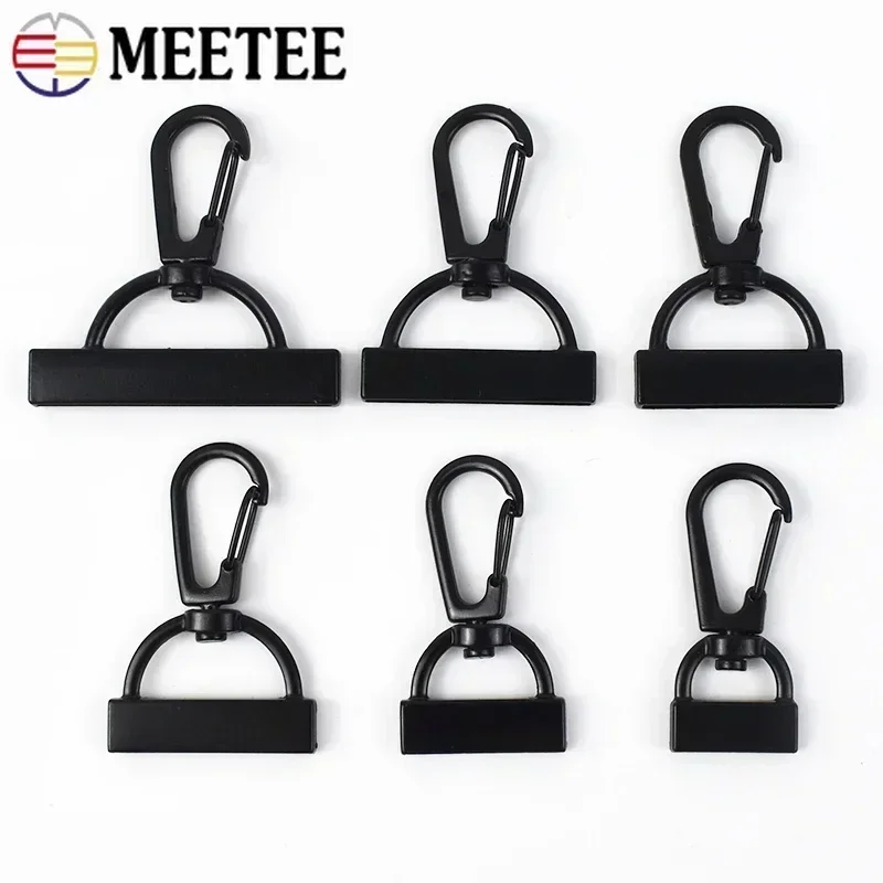 10/30Pcs Meetee 15-30mm Metal Buckles Webbing Tail Clip Lobster Clasp Screw Bag Ribbon Decor Snap Hook DIY Hardware Accessories