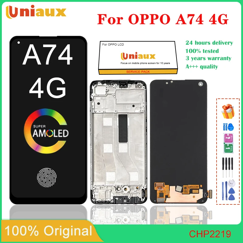 

6.43'' AMOLED For OPPO A74 4G Mobile Phone LCD Screen Display assembly Touch Screen LCD Panel Replacement