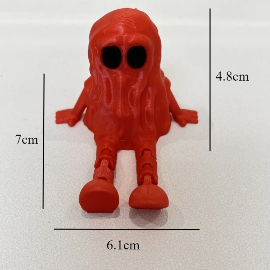 Halloween Ghost 3D Printed Ghost Ornament Figurines Fidget Toys Joint Movable Kids Toys Home&Car Room Decor Desktop Decorations