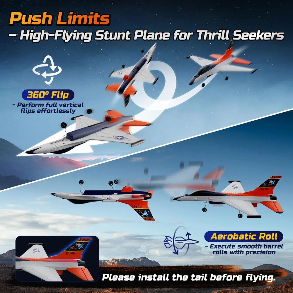 RC F-16 Styled 4-Channel Jet with 6-Axis Gyro, EPP Ready-to-Fly Glider Aircraft