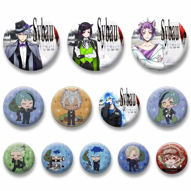 Cute Game Twisted Wonderland Chibi Enamel Pin Idia Shroud Floyd Leech Cartoon Brooch for Bag Otaku Enthusiasts Collectible Gifts