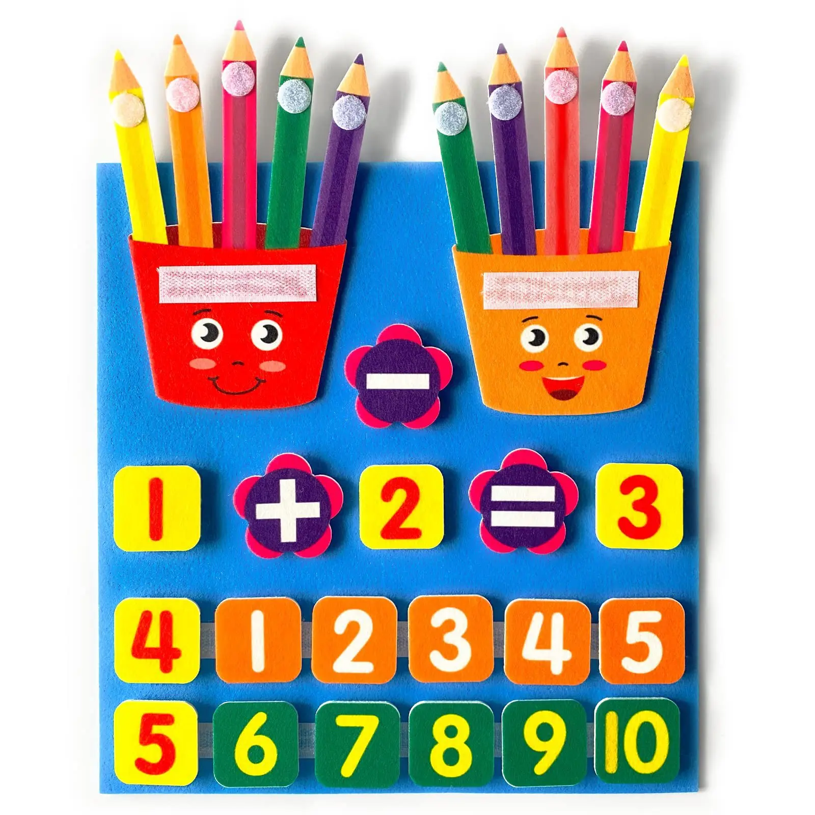 Felt Learning Board Children Educational DIY Toy Addition Subtraction Finger Arithmetic Te Aching Enlightenment Board