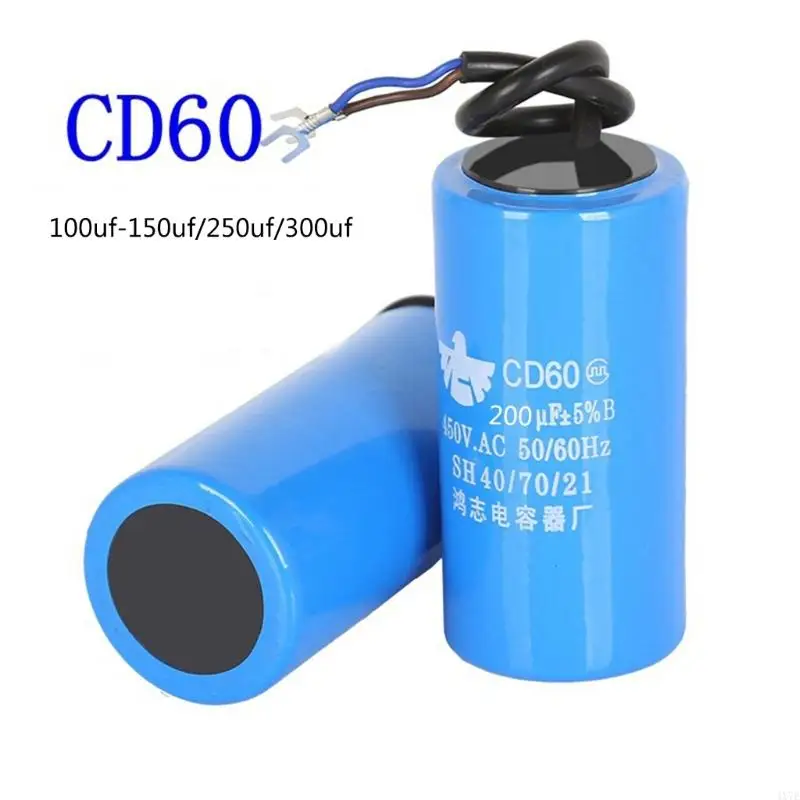 

4X7E Durable CD60 Capacitor for Motor 450V Rating, Reliable Performances CD60 Run Capacitor Low Impedances