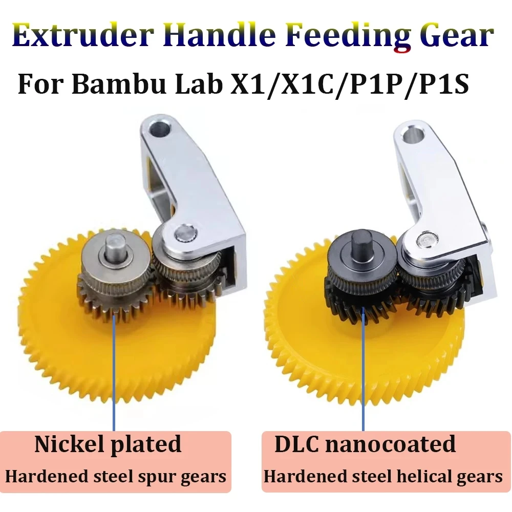 For bambu lab extruder gear bambu lab extruder kit For Bambu Lab P1S P1P X1 Carbon X1C Upgrade Hardened Steel  1.75MM Filament