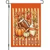 Fall Football Pumpkin Garden Flag, Thanksgiving Sports Outdoor Decor jjp