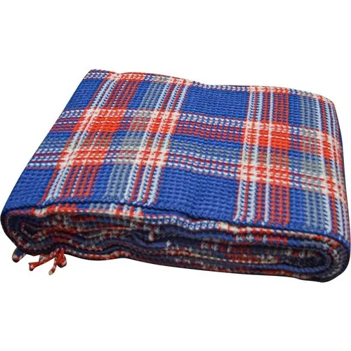 Aksu Cozy Life Scotch Tassels Blanket Plaid Indigo Red Double Personality