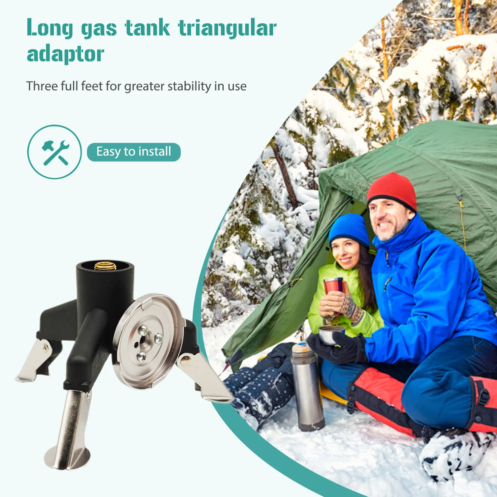 Copper Outdoor Gas Stove Converter Ultralight Gas Tank Stand Connector Threaded Mouth Air Tank Converters Stove Supplies