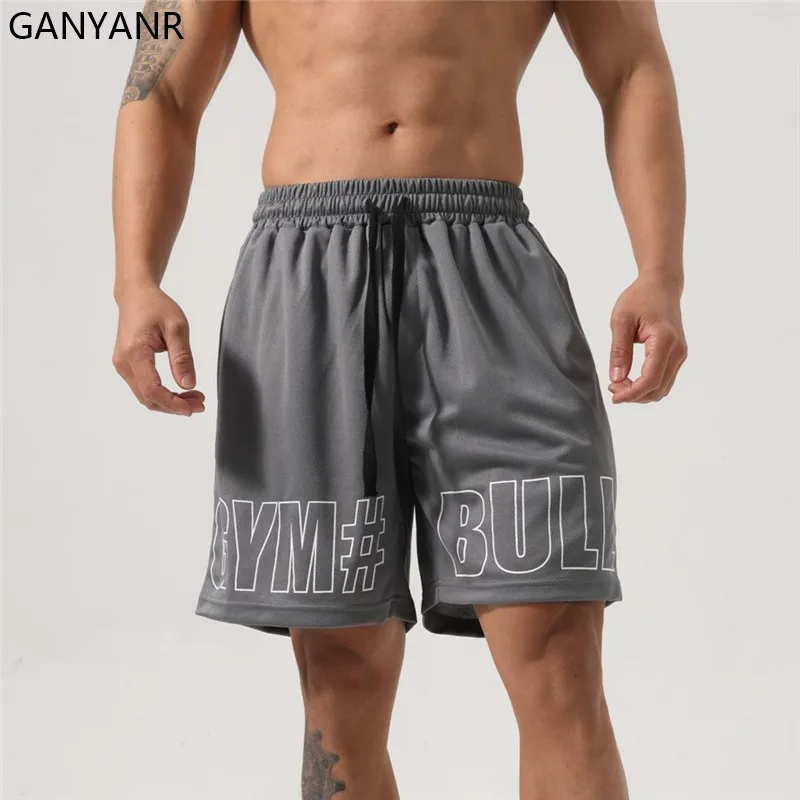 GANYANR pantalones cortos para correr con bolsillos para hombre, mallas deportivas para gimnasio, fútbol, baloncesto, fútbol, ropa deportiva para entrenamiento de Yoga de verano