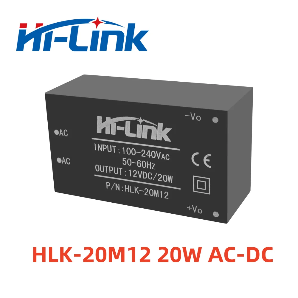 Hi-Link-HLK-20M12 AC DC 220V a 12V 20W, conmutador aislado, convertidor de circuito de fuente de alimentación, módulo de potencia inteligente