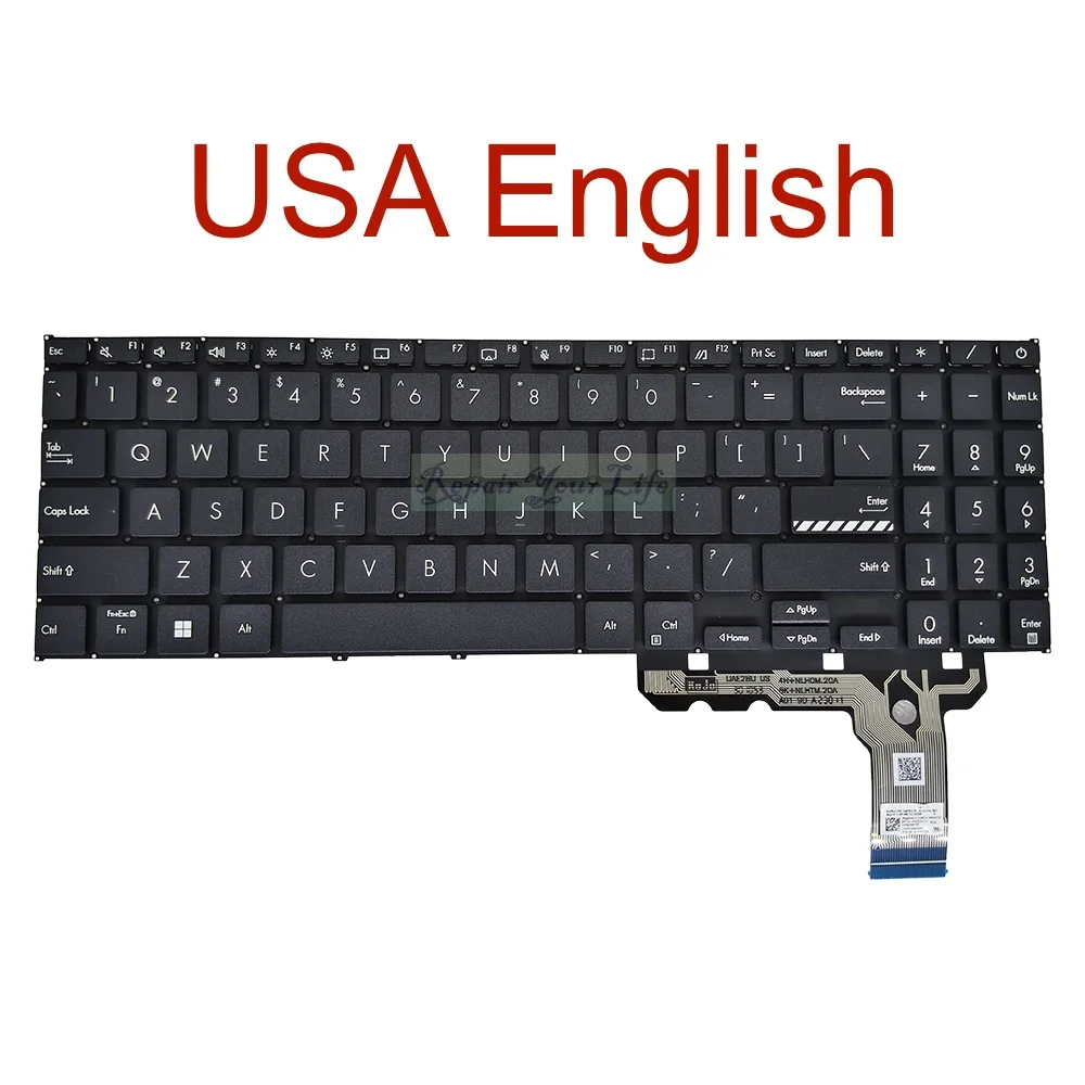 Imagem -02 - Teclado Latino para Asus Vivobook 15 Eua la X1503 M1503 X1504 E1504 M1504 M1503qa X1504za 512jus00