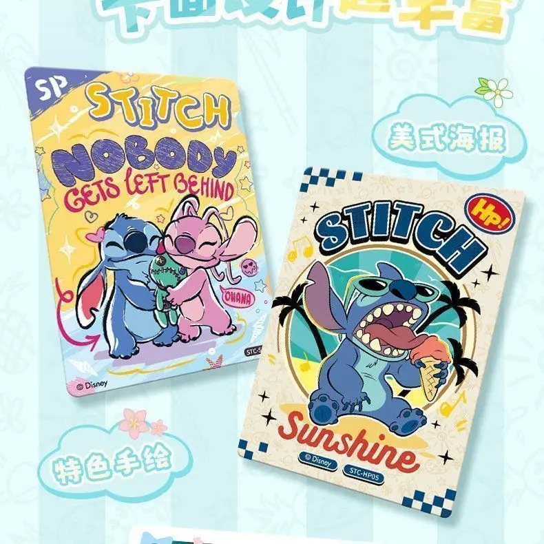 Carta autentica.Fun LiloStitch 2025 Figura anime Disney Stitch Card Stich Carte da collezione Jikashe Decorazione Regali di compleanno per bambini