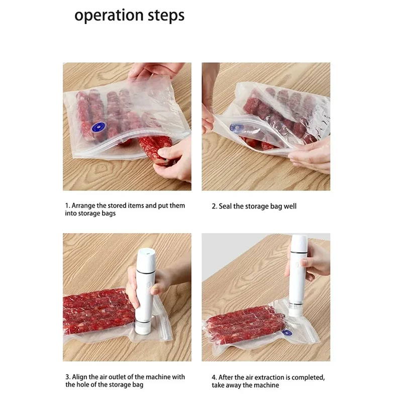 UNCL Mesin Pengemas Vakum Dapur Mesin Penyegel Vakum Genggam Mini Mesin Penyegel Kecil Penyegel Vakum Makanan Listrik USB