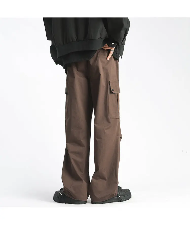 2024 spring new casual pants men and women with the same loose straight leg cargo pants