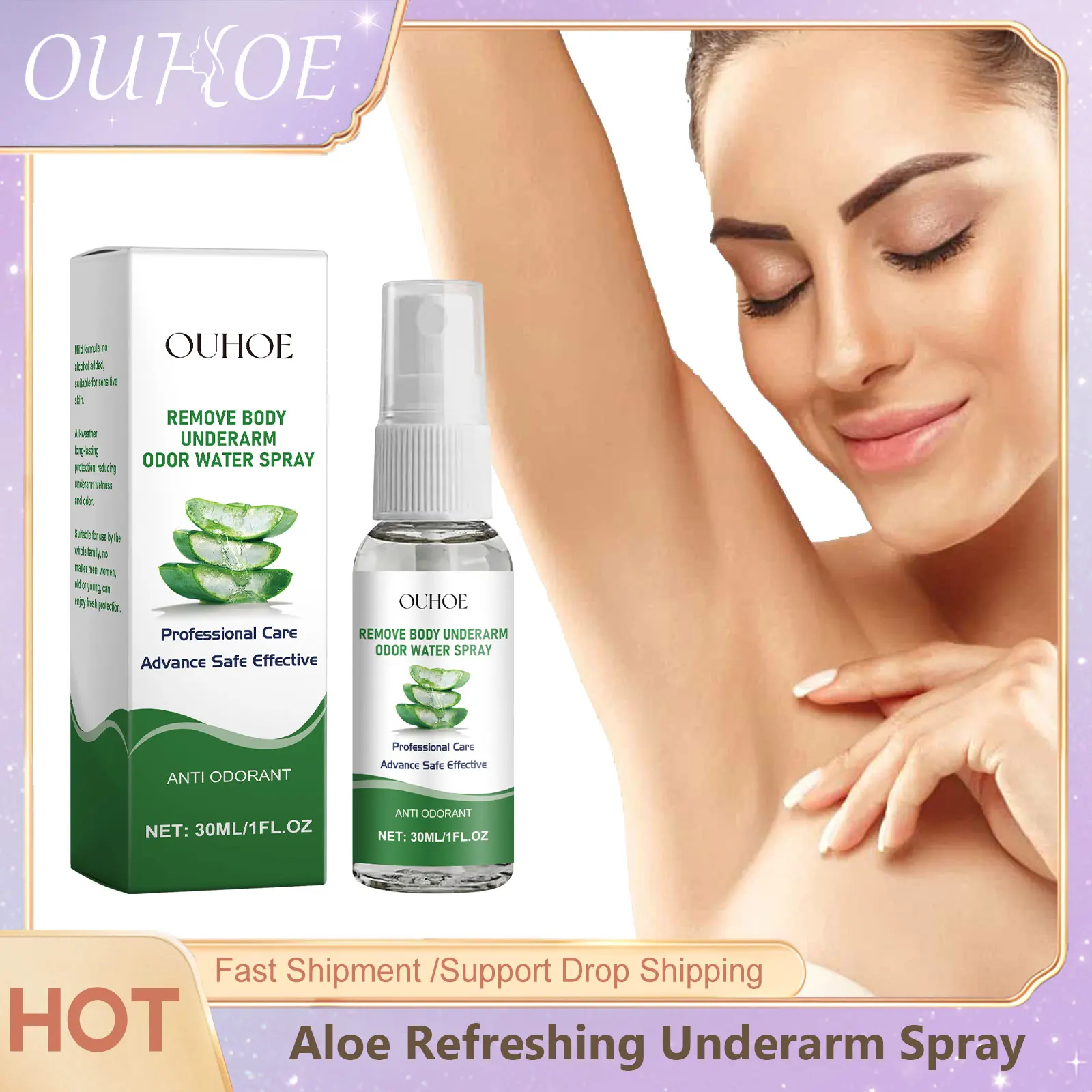 Underarm Odor Remover Spray Sweat Deodorizer Antiperspirant Long Lasting Aroma Armpit Odor Refreshing Deodorant Fragrance Spray