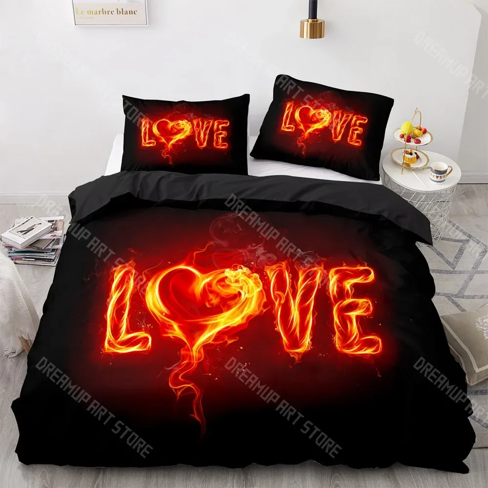 2026 3D Print Love Bedding Set Single Twin Full Queen King Size Wedding Bed Set Aldult Kid Bedroom Duvetcover Sets