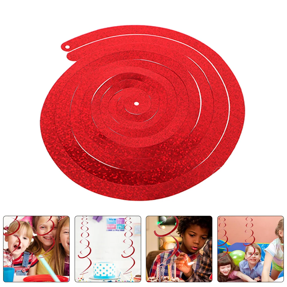 

12Pcs Swirl Party Decorations Hanging Streamers Ceiling Walls Door Spiral Birthday Weddings Graduations Festive Decorations
