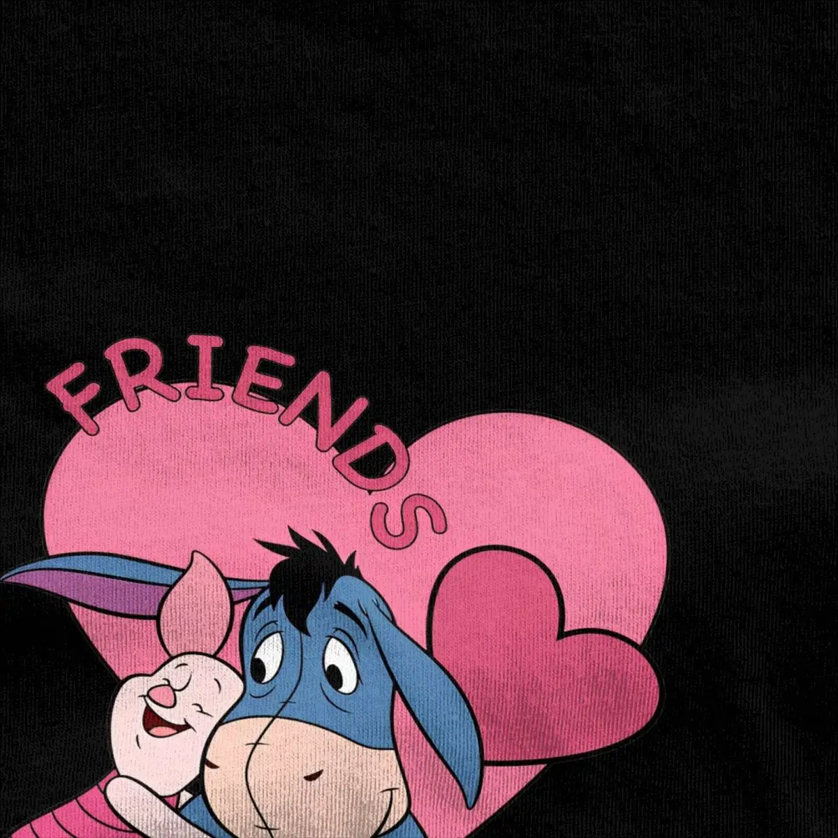 Men Piglet With Friend T Shirts Cotton Tees Beach Vintage Short Sleeves T Shirt O-Neck Popular Design Tshirt Big Size 5XL 6XL