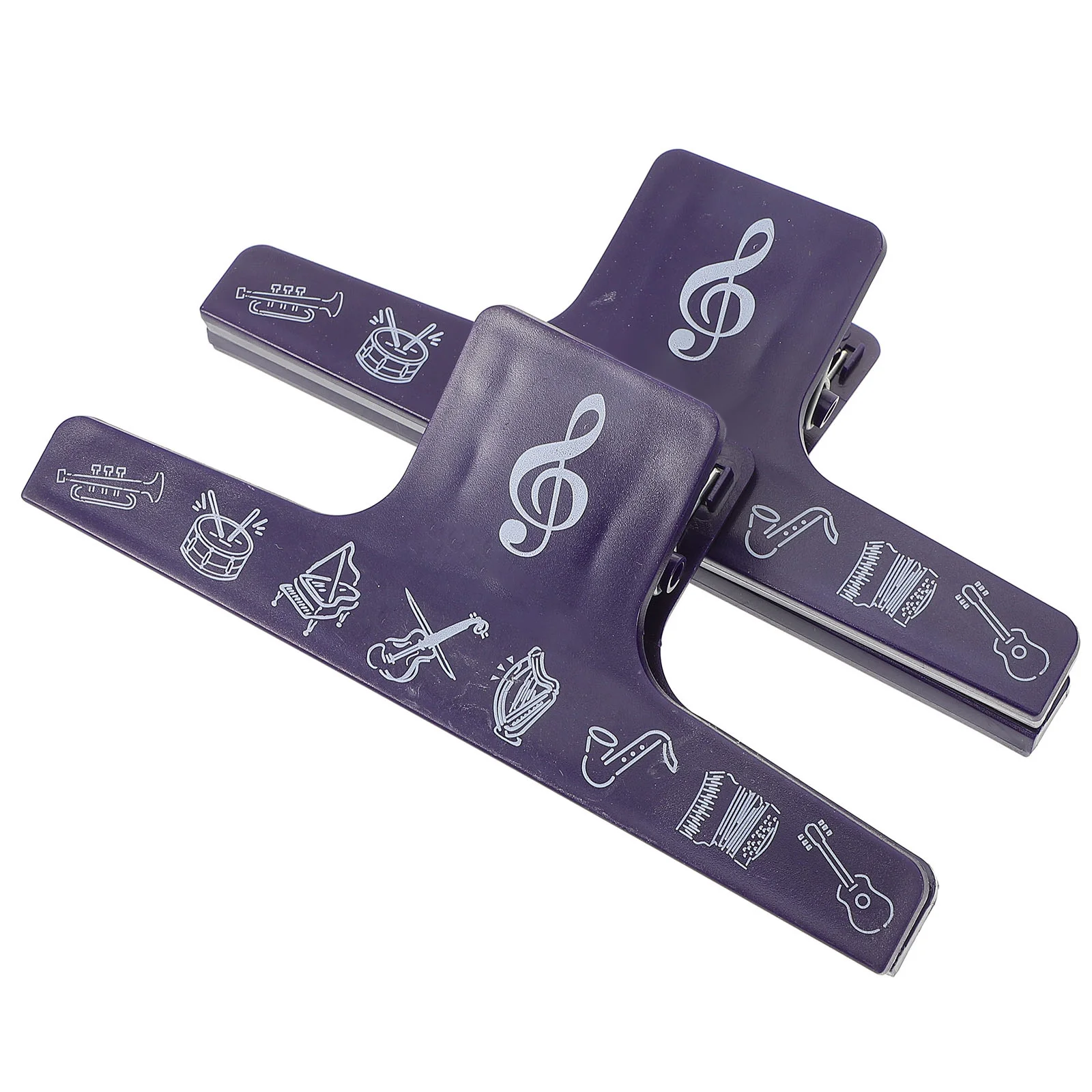 

2 Pcs Sheet Music Clip Book Page Holder High Quality Synthetic Plastic Instrument