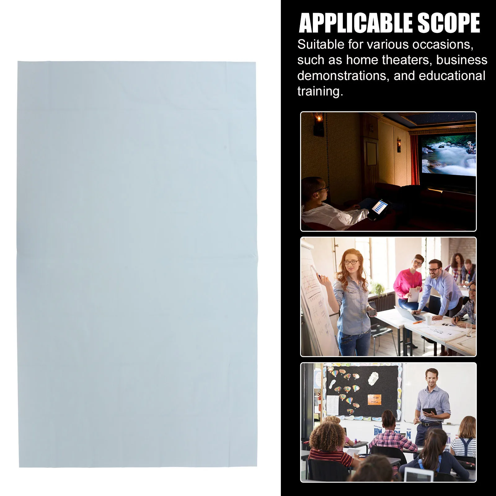 

Anti Glare Projector Screen Cloth High Definition Compatible LED 3D Indoor Outdoor Projection Screen Home Projector Screen,