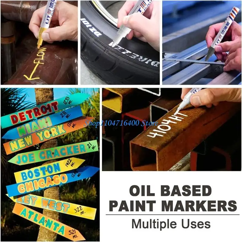 y1gd Permanent Waterproof Automotive Touch Up Paint Pen for Car Tire Quick Dry