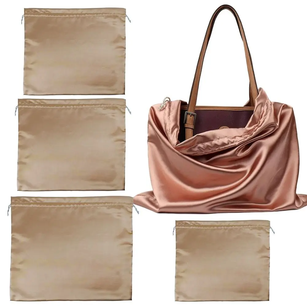 

Fashion Silk Cloth Dust Bags Thick Dustproof Dust Cover Storage Bags Travel Drawstring Pouch Handbags