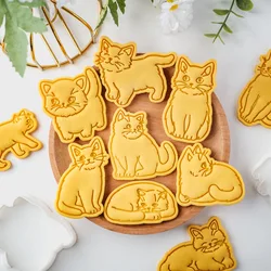 Cartoon Cat Cookie Cutter 3D Cookies Fondant Mold Cake Decorating Kitchen DIY Baking Molds