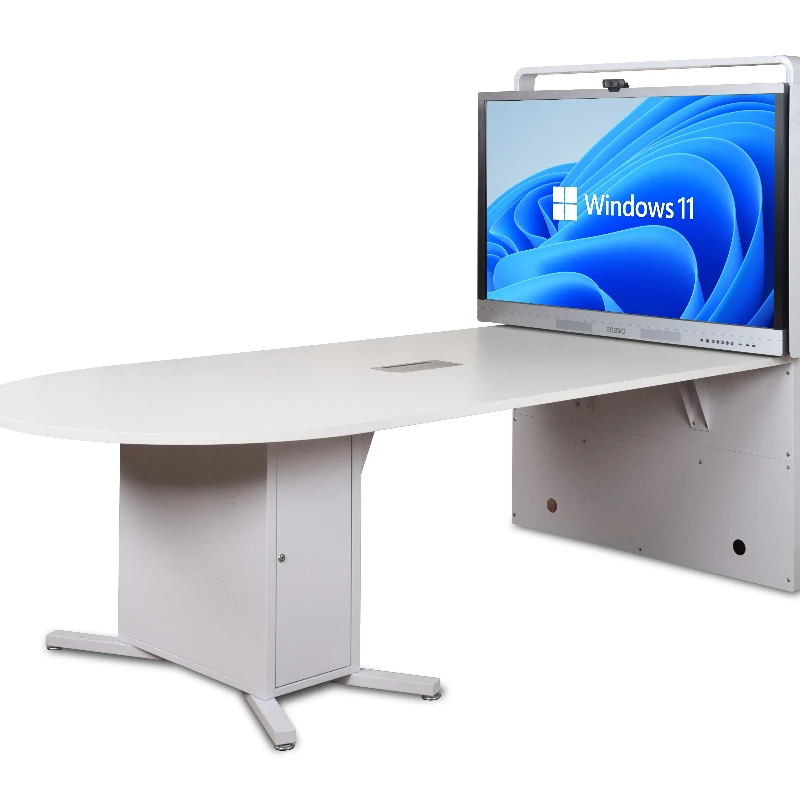 Group Desk 6 People Office Conference Mobile Lifting Workbench Screen College Student Hidden Cabinet