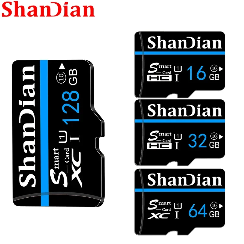 ShanDian-Carte mémoire Smart SD pour Smartphone, 8 Go, 16 Go, 32 Go, 64 Go, Classe 10, Clé USB, Disque Flash