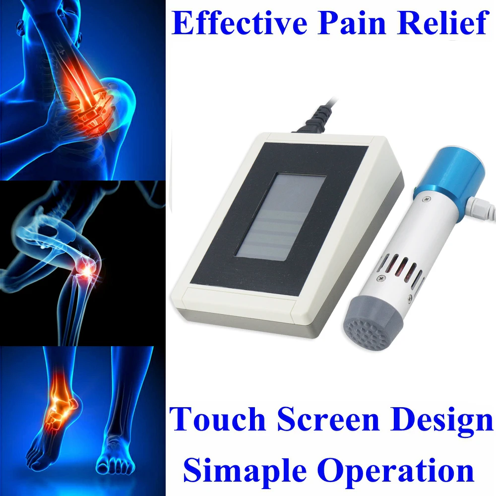 Portable Shockwave Therapy Machine With 7 Heads Effectively Relieve Shoulder Neck Pain Easy Operation 300MJ Shock Wave Massager