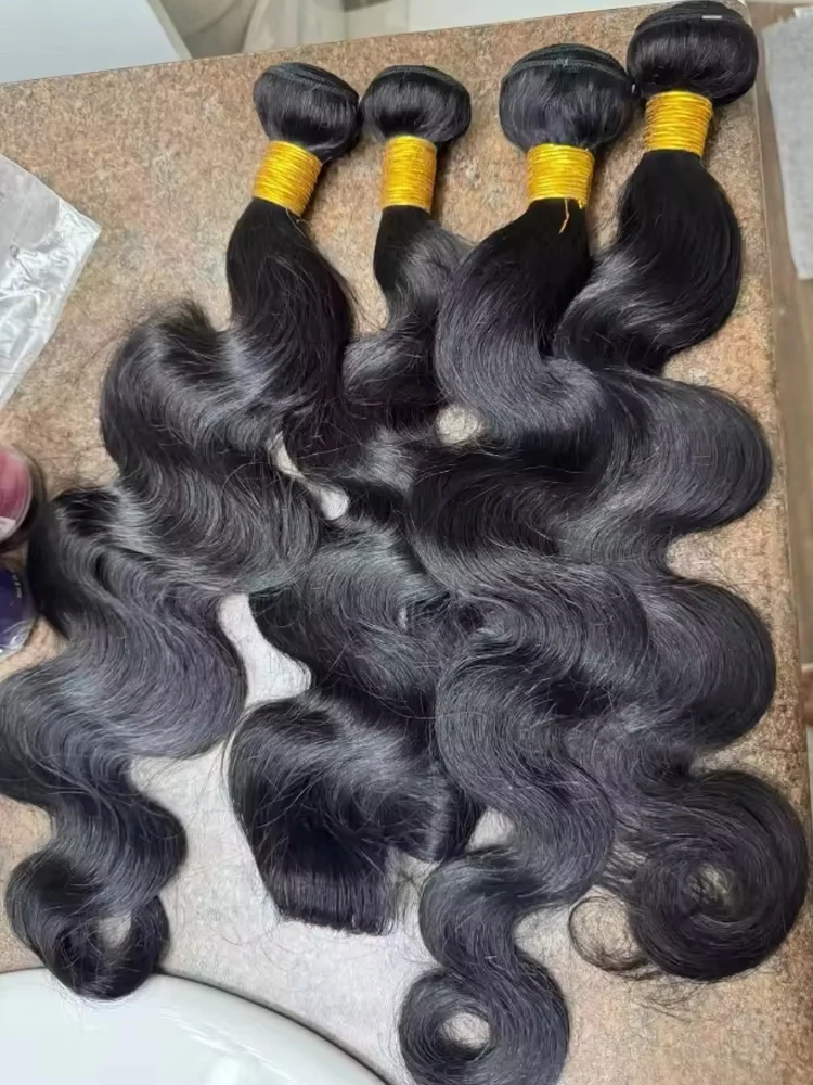 28 30 inch Body Wave Human Hair Bundles Peruvian Raw Virgin Hair Weave 3 4 Bundles For Women Sew In Quick Remy Hair Extensions