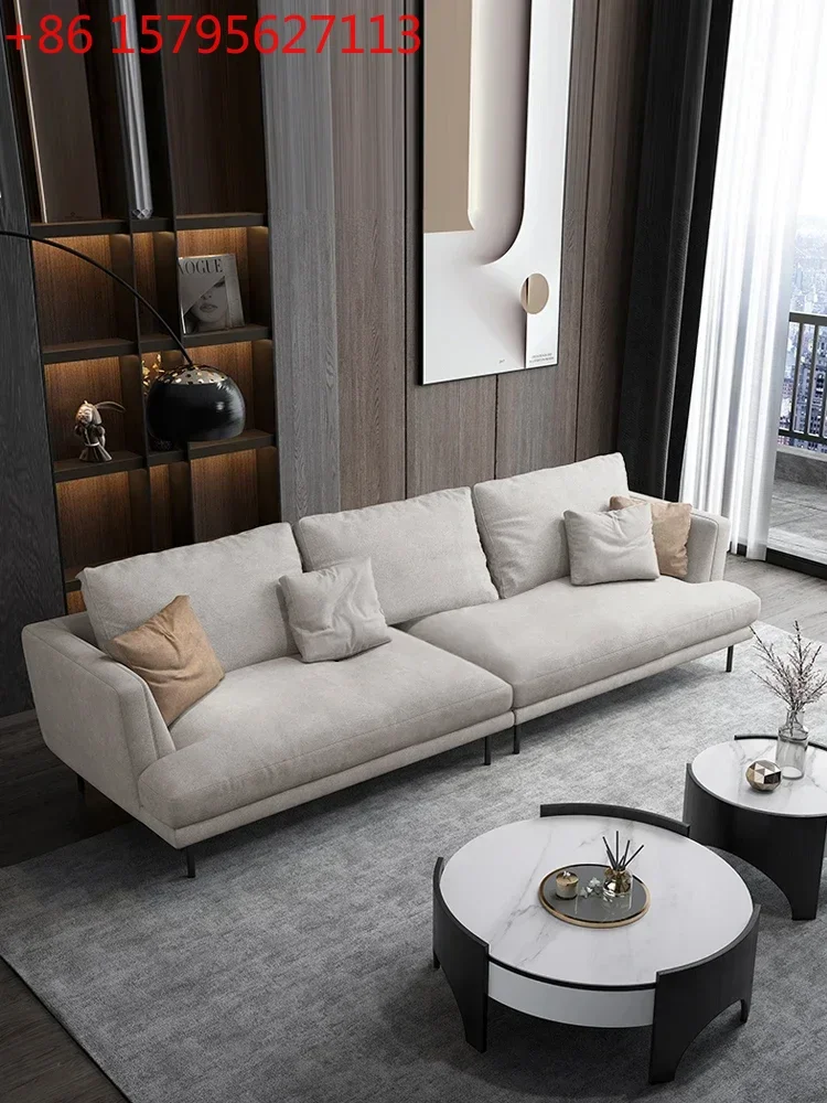 

Суперширокий глубокий современный минималистичный четырехместный прямой диван в стиле итальянского минимализма класса люкс