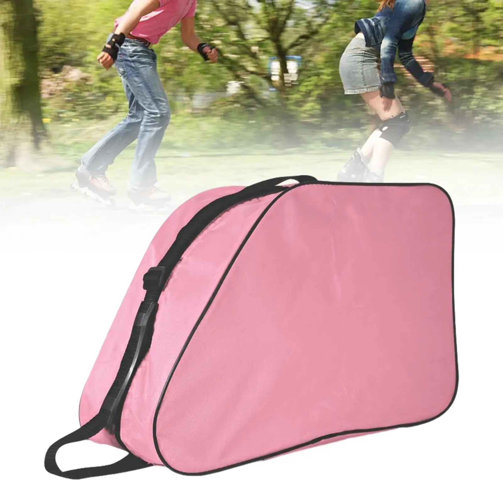 Large Duffle Skate Bag Adjustable Shoulder Strap Oxford Carrier for Adult Figure Ice Skates Storage