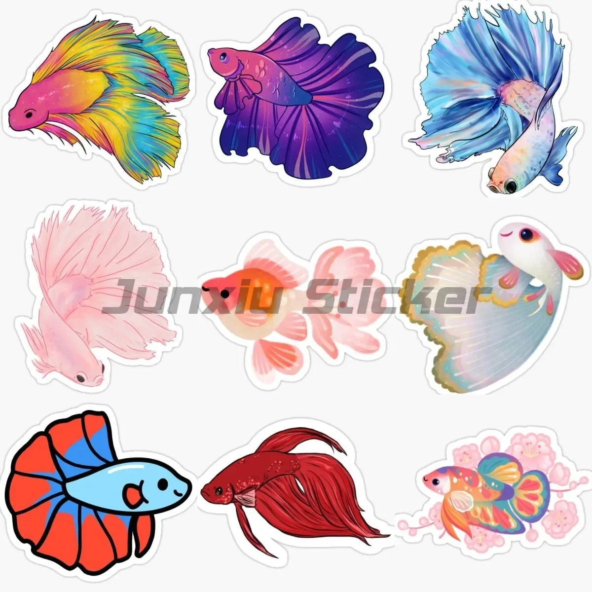 

Cute Guppies Marine Life Fish Stickers Waterproof Decors Bumper Window Wall Rooms Truck Car Vinyl Laptop Refrigerator Decals