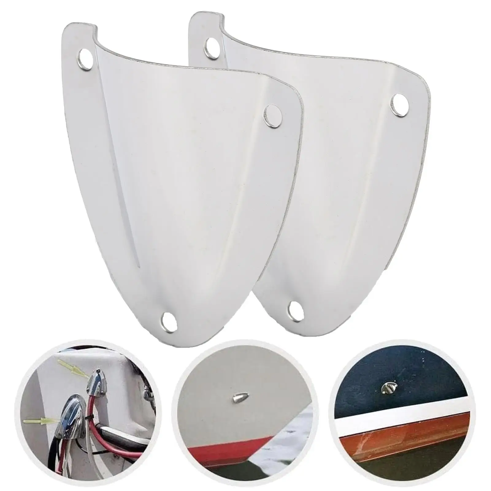 Muschelschalen-Entlüftungsdraht, Durchgangsabdeckung, polierter Edelstahl für Marineboote, Zubehör, 2 Stück