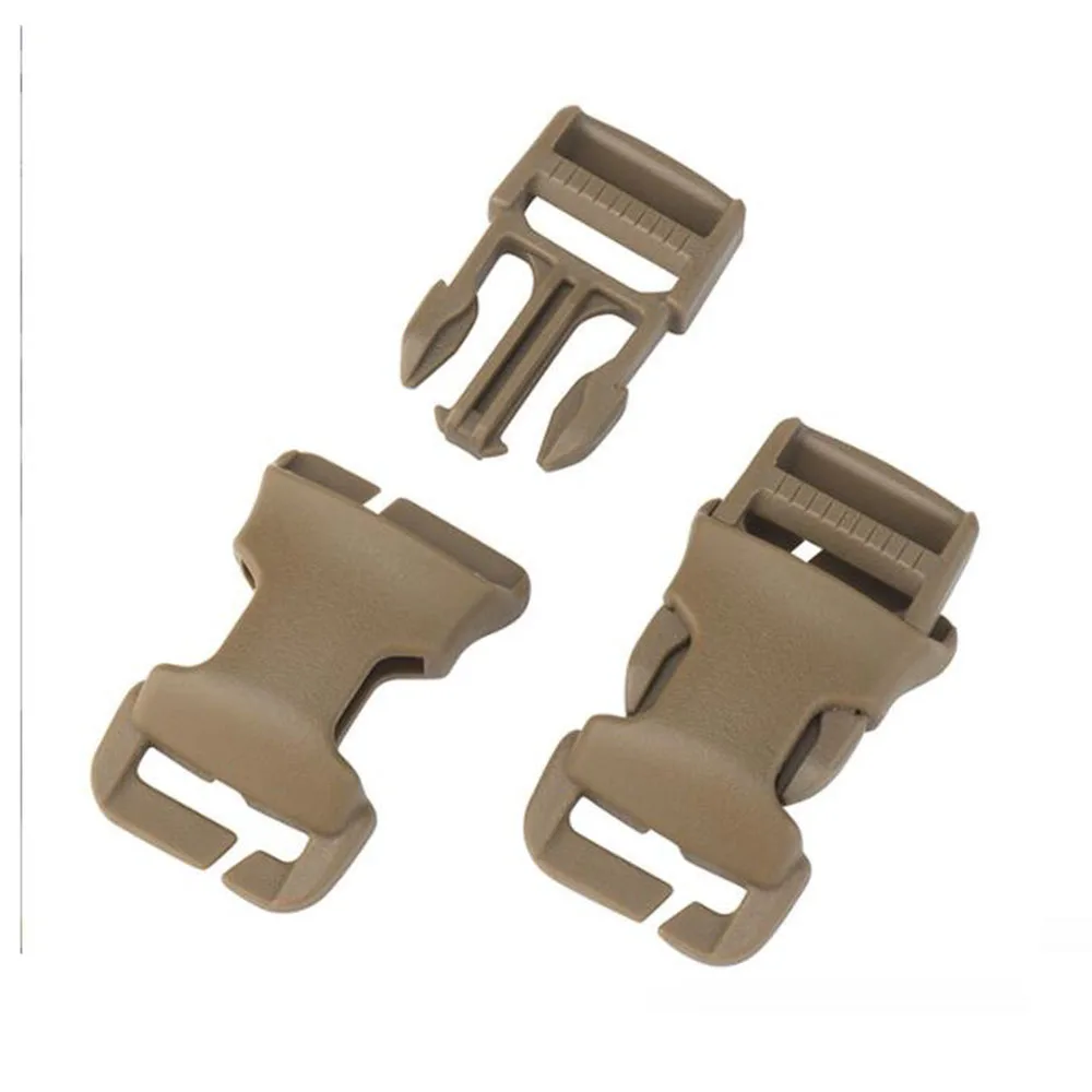 2PCS 1 Inch Buckles Side Release Buckle Quick Attach Surface Mount CS Hunting Gear Vest Modular Attachment Point