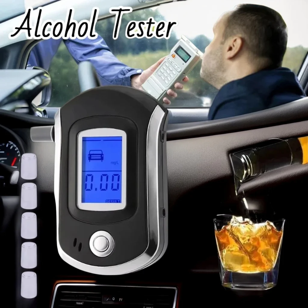 

Портативный тестер алкоголя в выдыхаемом воздухе AT6000 с высокоточным ЖК-дисплеем для личного и правоохранительных органов