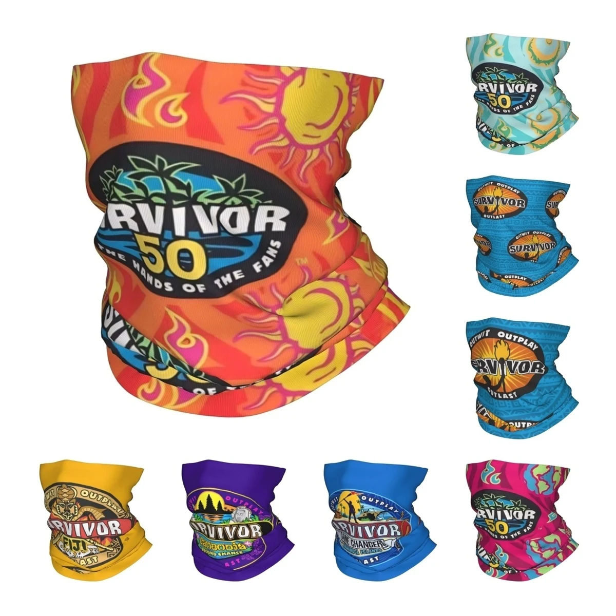 S-Survivors Bandana Neck Cover Printed Wrap Scarf Multi-use Cycling Scarf Running for Men Women Adult Windproof