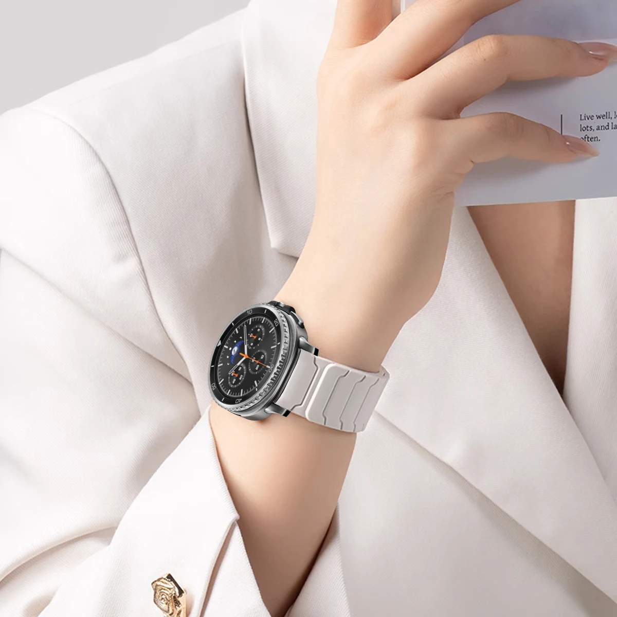 Magnetisches Silikonarmband für Samsung Galaxy Watch 9 8 40mm 44mm/8Classic 46mm Sportarmband für Galaxy Watch Ultra 2 2025 47mm – Detail 5
