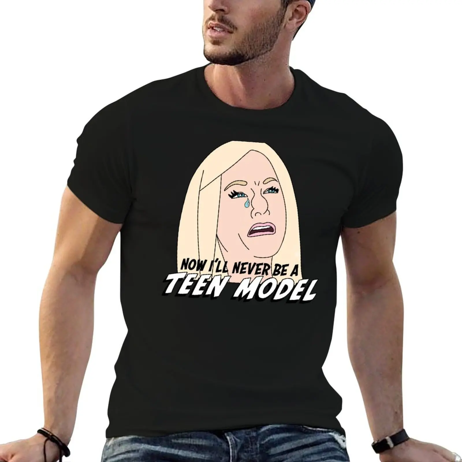 Now I’ll Never Be a Teen Model! T-Shirt Breathable Sportswear T-Shirt for Men