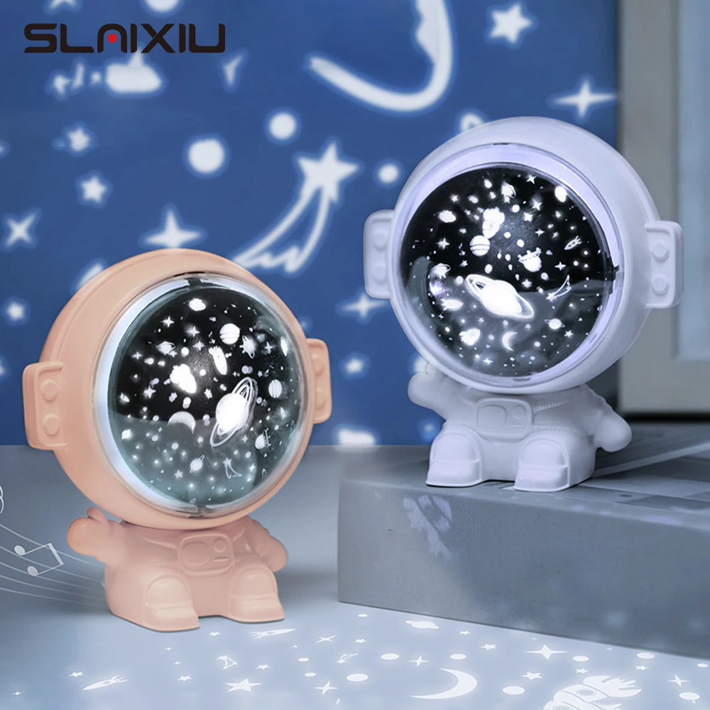 Galaxy Projector Starry Sky Rotating LED Night Light Planetarium Children Bedroom Star Night Lights Moon Light Kids Gift Lamp