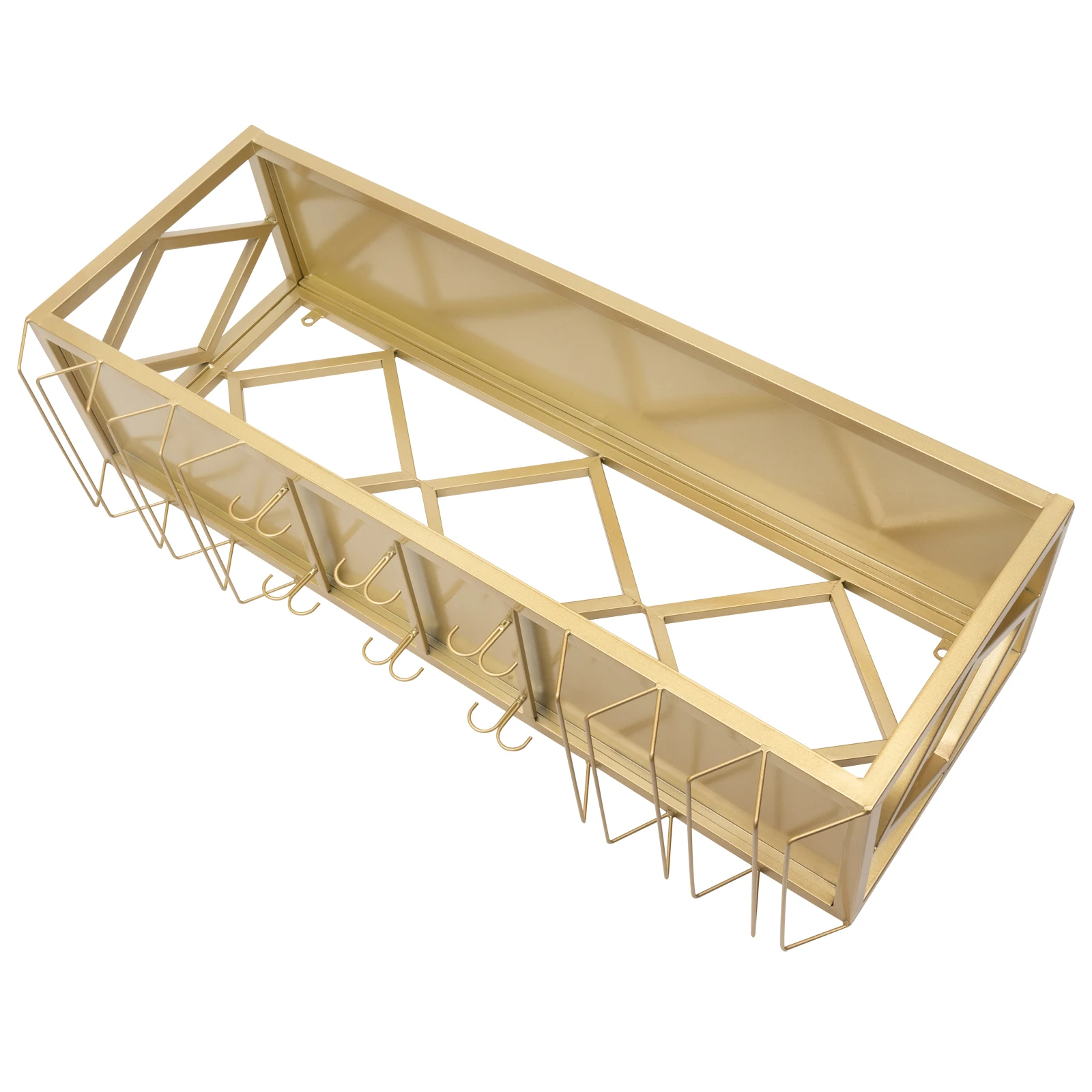 رف النبيذ الصناعي المثبت على الحائط 100*25*40 سم/39.37*9.84*15.75in رف معلق حامل زجاجات المطعم المنزلي