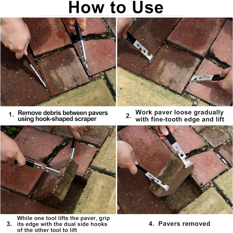 HLZS-마이크로-투스 그루브 포장재 제거 도구 2-in-1 육각 렌치 포함, 2개 세트 포장재 제거 도구 이중 조인트 스크레이퍼 기능